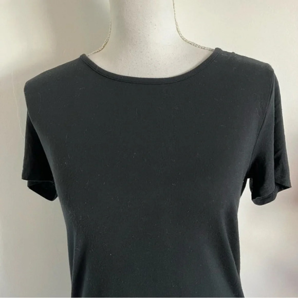J. Crew • Solid Black Wear To Work Tee Shirt - Picture 2 of 5